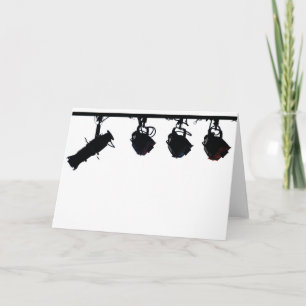 Schwarze Bühne Silhouette Digitale Kamera Karte