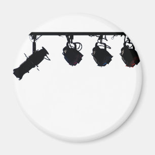 Schwarze Bühne Silhouette Digitale Kamera Magnet