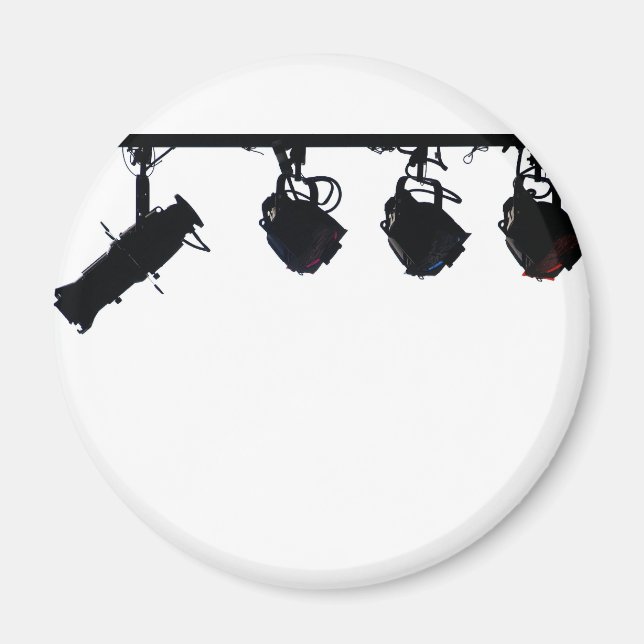 Schwarze Bühne Silhouette Digitale Kamera Magnet (Vorne)
