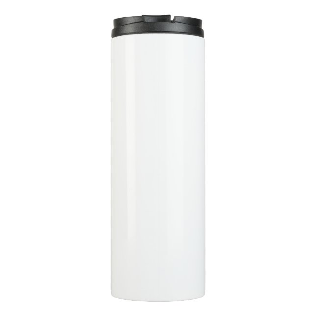 Schwarze Bulldogge Stripes Thermo Flasche (Rückseite)