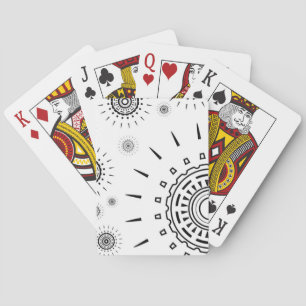 Schwarze Burst-Muster auf Weiß Spielkarten