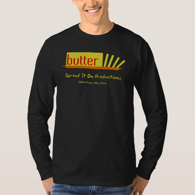 schwarze Butter T-Shirt (Vorderseite)