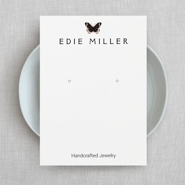 Schwarze Butterfly-Erring-Display-Karte (Von Creator hochgeladen)