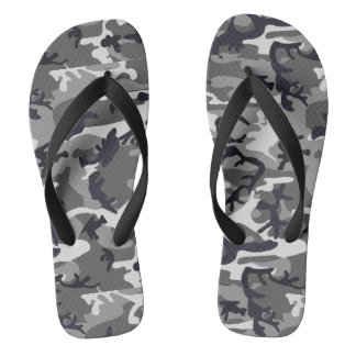 Schwarze Camouflage Flip Flops