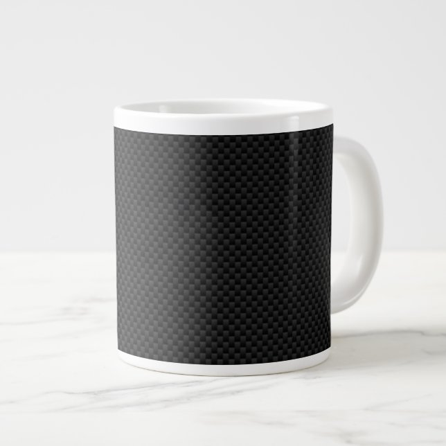 Schwarze Carbon-Faser Jumbo-Tasse (Vorderseite Rechts)
