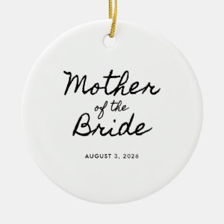 Schwarze Casual-Kalligrafie Mutter der Braut Keramik Ornament