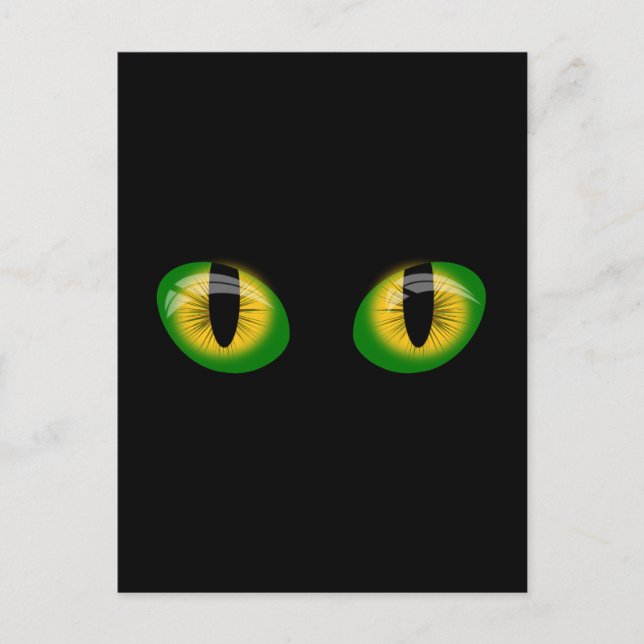SCHWARZE CAT EYS ART Postkarte (Vorderseite)