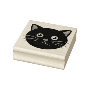 SCHWARZE CAT NIEDLICHE RUBBER-BRIEFMARKE GUMMISTEMPEL
