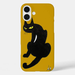 SCHWARZE CAT NINJA Gelb iPhone 16 Plus Hülle
