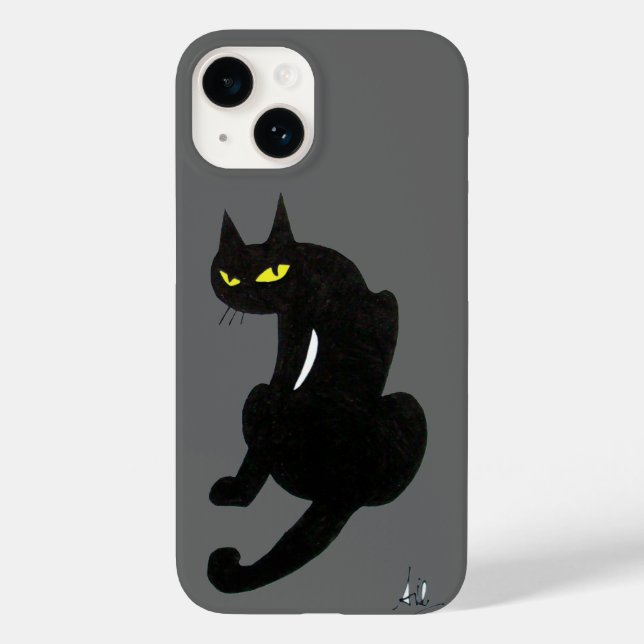 SCHWARZE CAT NINJA grau Case-Mate iPhone Hülle (Rückseite)