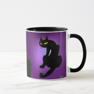 SCHWARZE CAT NINJA Lila Tasse