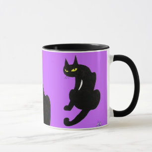 SCHWARZE CAT NINJA Ultra-Violet Lila Tasse