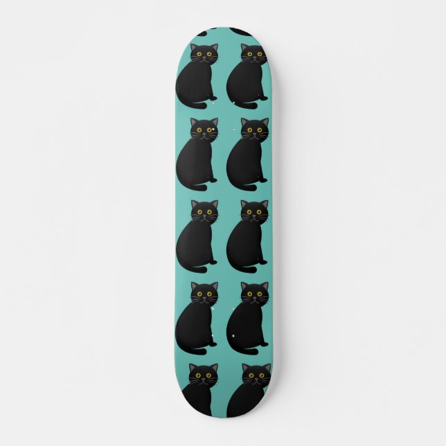 SCHWARZE CAT-SKATEBOARTEN SKATEBOARD (Vorne)
