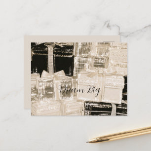 Schwarze Champagner Gold Glam Geschenke   Postkarte