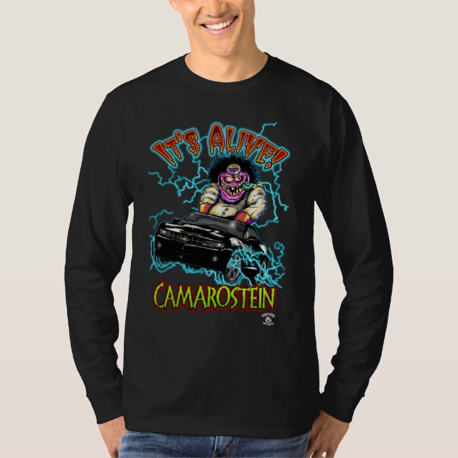 Schwarze Chevy Camaro SS lange Hülse T-Shirt (Vorderseite)
