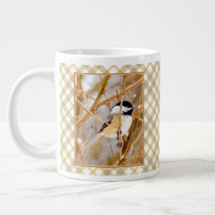Schwarze Chickade - Original-Foto Jumbo-Tasse