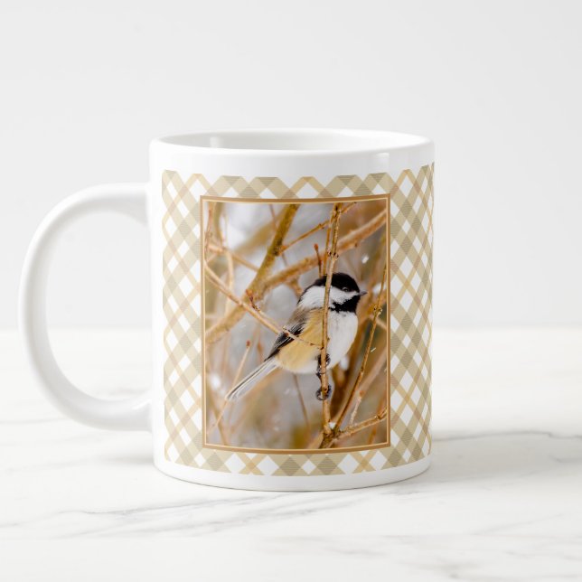 Schwarze Chickade - Original-Foto Jumbo-Tasse (Links)