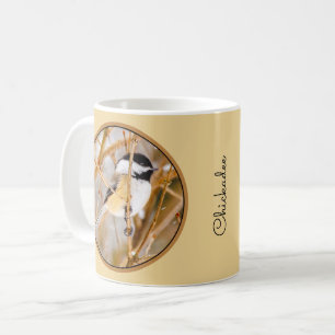 Schwarze Chickade - Original-Foto Kaffeetasse