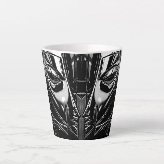 Schwarze Chrome Muse Milchtasse (Vorderseite)