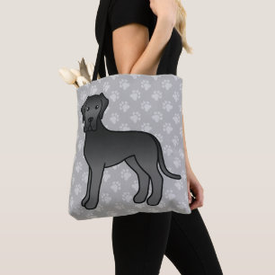 Schwarze Coat Color Deutsche Dogge Cartoon-Hund