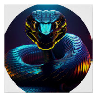 schwarze Cobra Schlange in deinem Gesicht