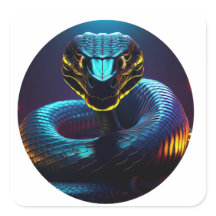 schwarze Cobra Schlange in deinem Gesicht