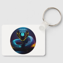 schwarze Cobra Schlange in deinem Gesicht Schlüsselanhänger