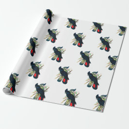 Schwarze Cockatoogeschenkverpackung Geschenkpapier