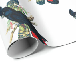 Schwarze Cockatoogeschenkverpackung Geschenkpapier