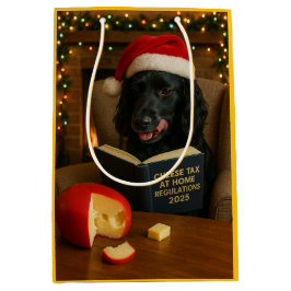 Schwarze Cocker Spaniel Weihnachtsgeschenktüte   Mittlere Geschenktüte