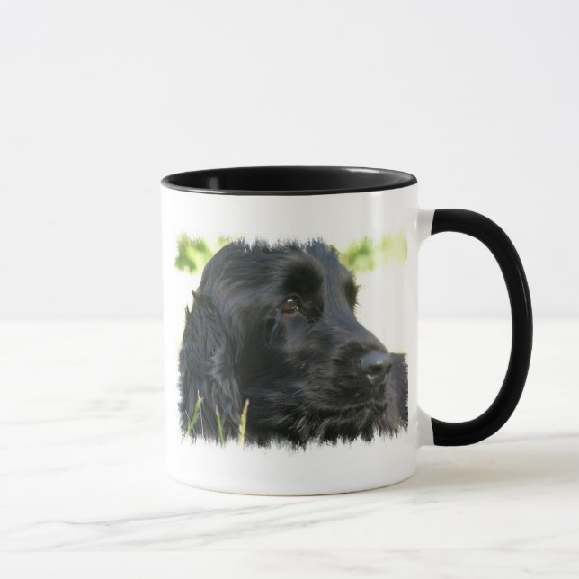 Schwarze Cockerspaniel-Hundekaffee-Tasse Tasse (Rechts)