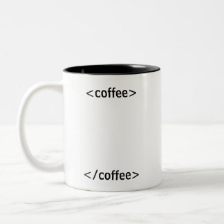 Schwarze Code-Kaffee lustige Programmierer-Tasse Zweifarbige Tasse