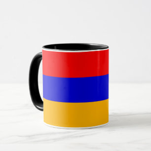 Schwarze Combo-Tasse mit armenischer Flagge Tasse