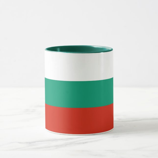 Schwarze Combo-Tasse mit bulgarischer Flagge Tasse (Zentrum)