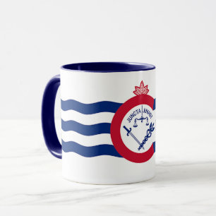 Schwarze Combo-Tasse mit Cincinnati-Flagge Tasse