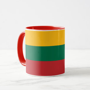 Schwarze Combo-Tasse mit litauischer Flagge Tasse