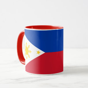 Schwarze Combo-Tasse mit philippinischer Flagge Tasse