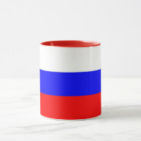 Schwarze Combo-Tasse mit russischer Flagge