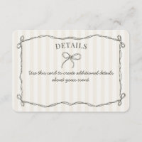 Schwarze Coquette Bow Beige Details Einladung Einf
