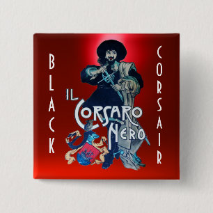 SCHWARZE CORSAIR-Perle rot Button