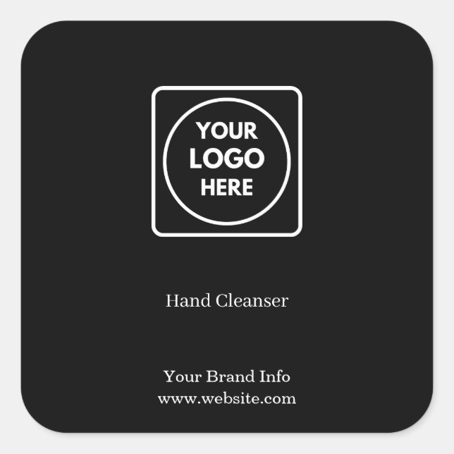 Schwarze Covid-19-Aufkleber | Kundenspezifische Un Quadratischer Aufkleber (Vorderseite)