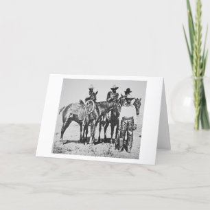 Schwarze Cowboys bei Bonham, Texas, c.1890 (b/w Karte