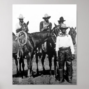 Schwarze Cowboys in Bonham Texas 1890 Poster
