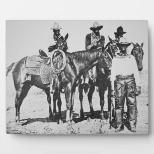 Schwarze Cowboys in Bonham, Texas, um 1890 (s/w Fo Fotoplatte