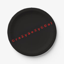 Schwarze CrazySexyCool Themen-Papierplatten