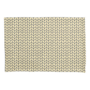 SCHWARZE CREME KNIIT Standard-Kissenbezug Kissenbezug