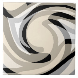 Schwarze Creme und Grau Fliese