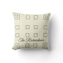 Schwarze cremefarbene personalisierte geometrische