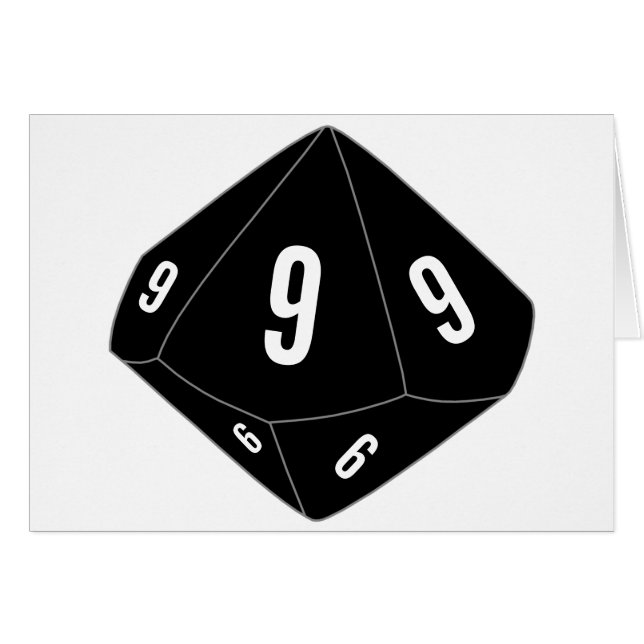 Schwarze D10-Tischnummer (Vorderseite (Horizontal))