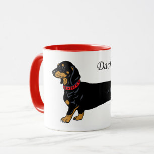 schwarze Dackel Tasse
